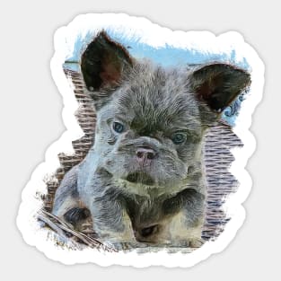 Cutie Frenchie Bulldog Puppy Sticker